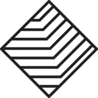 abstrakte quadratische Logo-Illustration im trendigen und minimalistischen Stil png