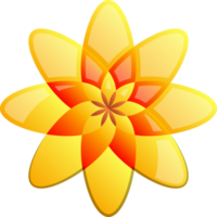 ilustración abstracta del logotipo de la flor de ocho pétalos en un estilo moderno y minimalista png