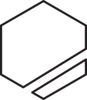 abstrakte Hexagon-Logo-Illustration im trendigen und minimalistischen Stil png