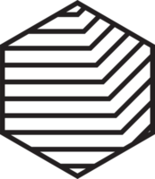 ilustração abstrata do logotipo da linha hexagonal em estilo moderno e minimalista png