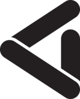 illustration abstraite du logo à trois lignes dans un style branché et minimaliste png