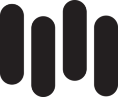 illustration abstraite du logo vague et ligne dans un style branché et minimal png