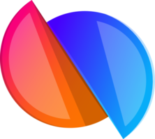 illustration abstraite du logo demi-cercle dans un style branché et minimal png