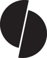 illustration abstraite du logo demi-cercle dans un style branché et minimal png