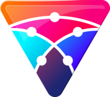 abstract driehoek logo en stroomkring bord illustratie in modieus en minimaal stijl png