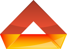 logo triangle abstrait et bouton de lecture dans un style branché et minimal png