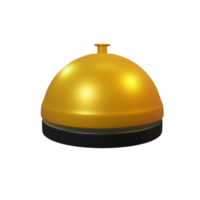 3d rendering of a golden bell or bell png