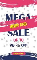 Flat design year end sale, for banners, posters, templates and others. vector