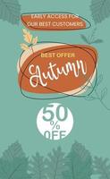 Autumn sale background, for banners, posters, templates and others. vector