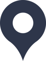 Map location pin icon in dark colors. png