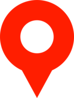 Map location pin icon in red colors. png