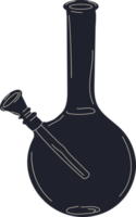 glas bong voor roken gras. hand- getrokken modieus png