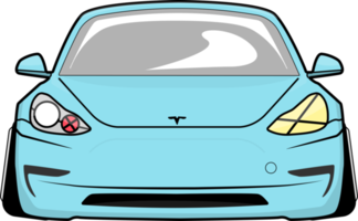 Tuned electric car, electric car icon png