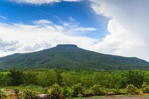 Beautiful mountain with cloud and blue sky on view point - Fuji mountain in Loei Thailand nature landscape Asian photo