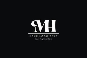 diseño del logotipo de la letra hm. ilustración de vector de icono de letras hm modernas creativas.