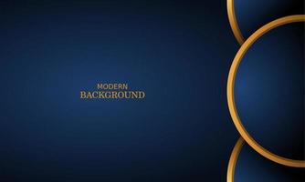 dark blue luxury premium background and gold line. vector