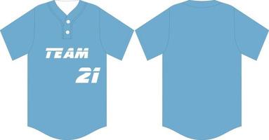 Baseball jersey uniform template mockup vector.  Front and back view baseball uniform. Vector Illustration.