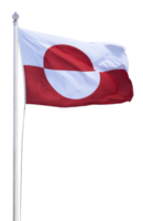 Flag of Greenland fluttering in the wind from the top of its pole png