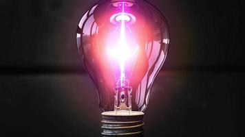 A light bulb that flashes because of an energy crisis. electric power shortage concept video