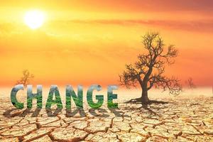 concept of global warming and climate environment change photo