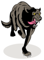 wild dog wolf attacking running png