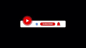 animación única del botón de suscripción de youtube video