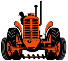 Oldtimer-Traktor auf isoliertem Hintergrund png