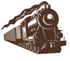locomotiva de trem a vapor vintage png