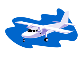 avião a hélice voando png