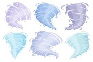 Tornado. Hurricane. Cyclone. Cartoon and flat style. Vector illustration isolated on white background.
