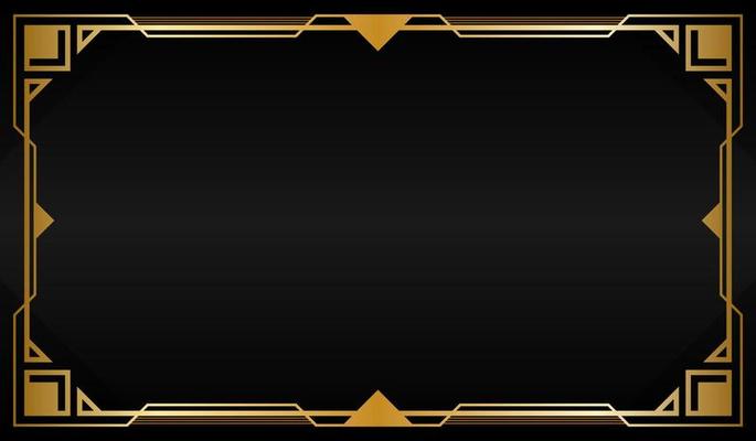 Golden luxury frame template, Abstract illustration vector