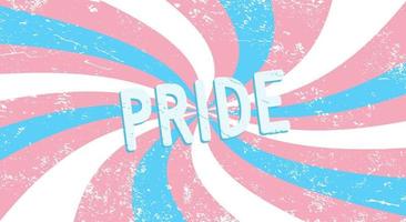 Poster or banner with Transgender Flag. LGBT pride. Vector illustration template for International Transgender Day of Visibility.