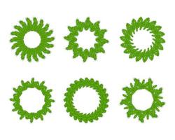 A set of Christmas wreaths for decoration and New Year's decoration. Vector illustration.