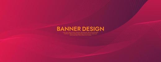 Abstract Red Fluid Wave Banner Template vector