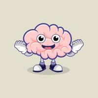 Brain Mascot Vector Art illustration