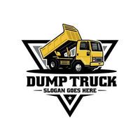 camión de la basura. vector de logotipo de ilustración premium de camiones