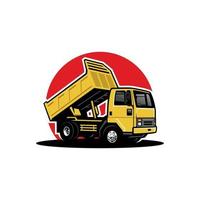 camión de la basura. vector de ilustración premium de camiones