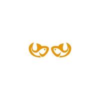 two fish icon vector design
