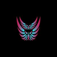 Winged star vector illustration design