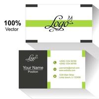 free simple green Business Card Design vector