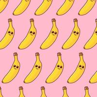 Cute Cartoon seamless pattern with funny bananas. Cute baby vector pattern for any use. Vector illustration