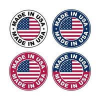 Made in USA sign for badge, sticker, packaging and label design vector