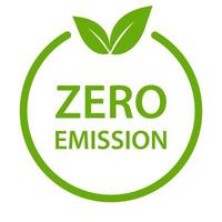 Zero emission icon vector CO2 neutral green sign for your web site design, logo, app, UI.illustration