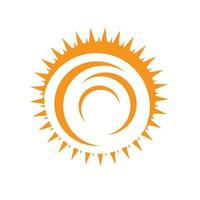 sunburst amarillo sol vector icono logo ilustraciones