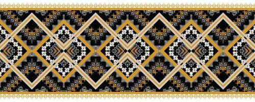 horizontal ethnic geometric pattern. American, Aztec motif textile pattern style. Seamless pattern design for fabric, curtain, background, carpet, wallpaper, clothing, wrapping, tile. American Vector. vector