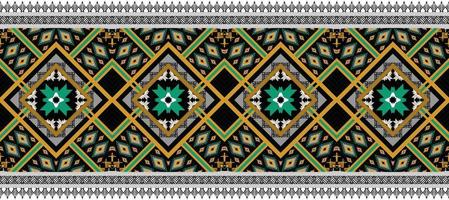 horizontal ethnic geometric pattern. American, Aztec motif textile pattern style. Seamless pattern design for fabric, curtain, background, carpet, wallpaper, clothing, wrapping, tile. American Vector. vector