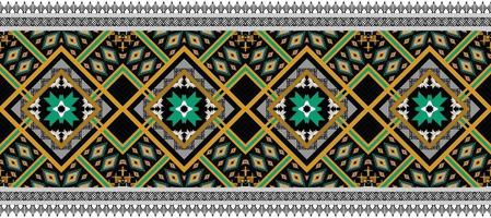 horizontal ethnic geometric pattern. American, Aztec motif textile pattern style. Seamless pattern design for fabric, curtain, background, carpet, wallpaper, clothing, wrapping, tile. American Vector. vector