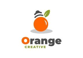 logotipo naranja, perfecto para estudios creativos. vector