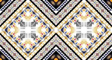 Geometric ethnic American, western, Aztec motif pattern style. seamless pattern design for fabric, curtain, background, sarong, wallpaper, clothing, wrapping, Batik, tile,interior.Vector illustration. vector
