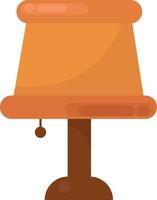 Orange table lamp, illustration, vector on white background